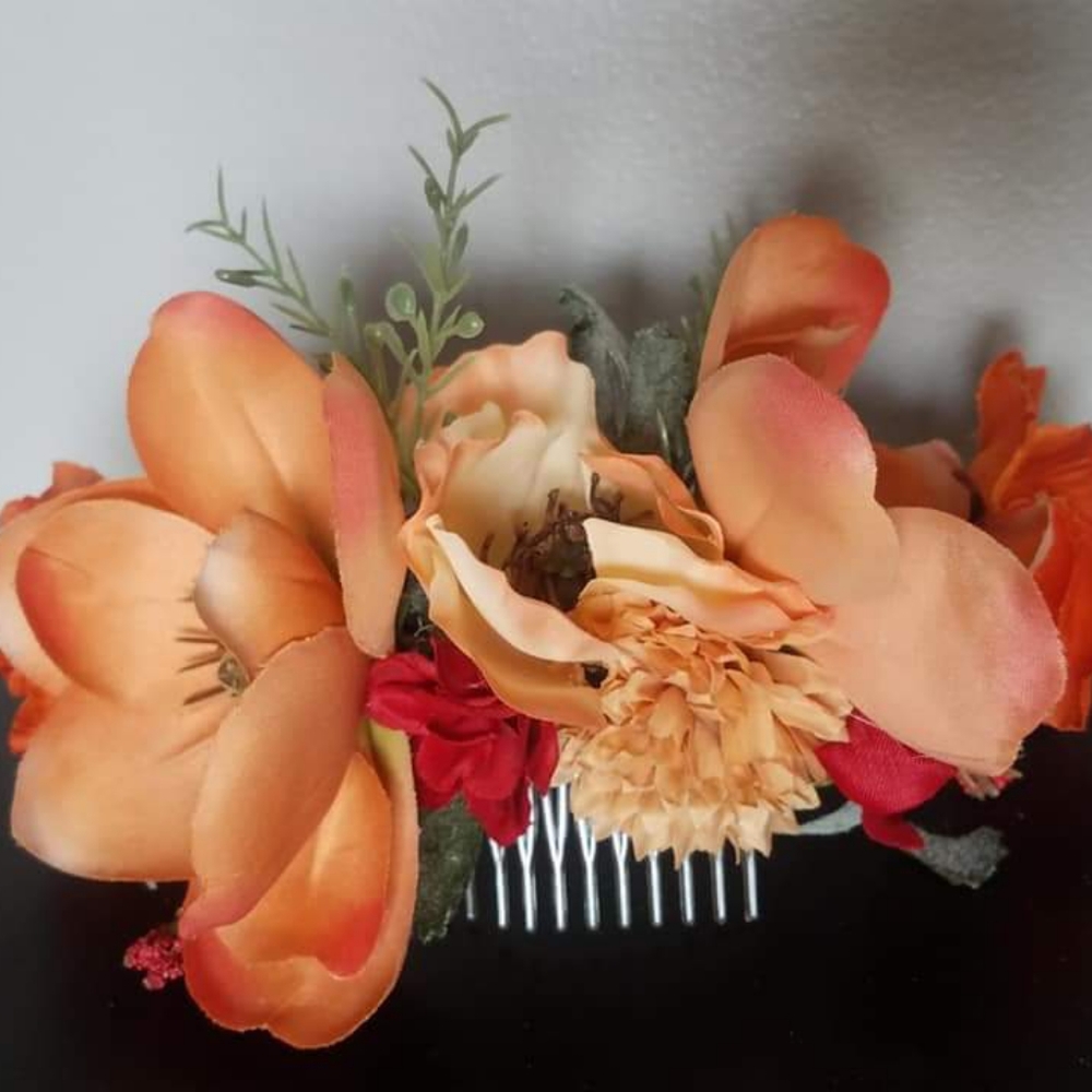 Peach Magnolia Small Flower Crown